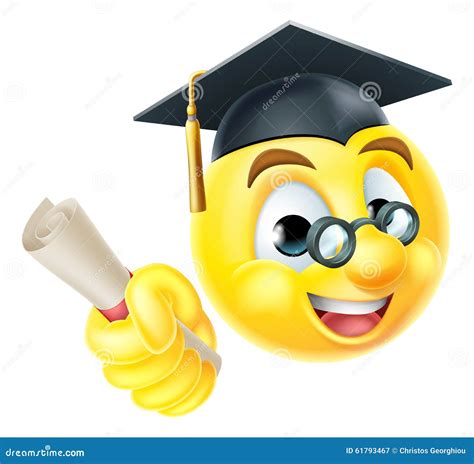3d Graduation Emoji With Graduation Cap And Diploma Royalty Free