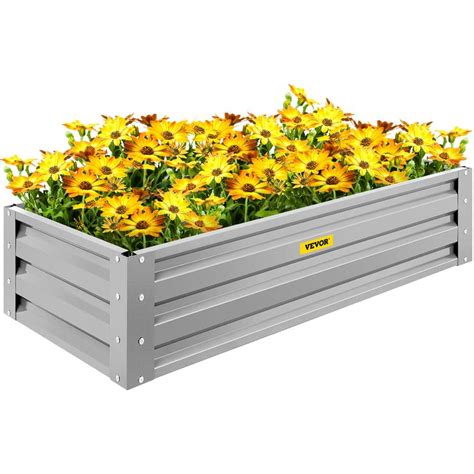 Vevor Raised Garden Bed 46 In X 24 In X 10 In Metal Planter Box