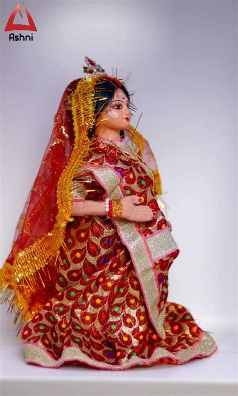 Doll Indian Bride In Red Saree Symbolizing The Culture Of India Ashni