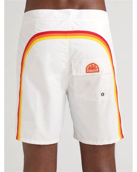 Sundek Rainbow Board Shorts In White For Men Lyst