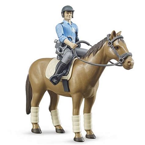Bruder Bworld Mounted Police Horse And Policeman