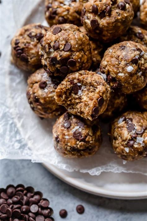 Peanut Butter Oatmeal Balls With Chocolate Chips The Real Food Dietitians