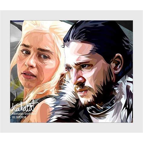 Pop Art Poster Wall Decoration Drawing Game Of Thrones Jon Snow And Daen