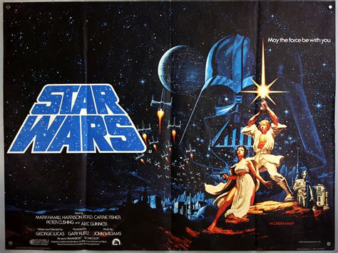 Star Wars 1977 British Quad Film Poster Rare Po
