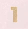 Glitter golden handwritten fonts alphabet number Vector Image