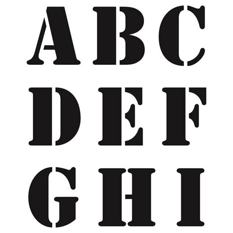 Buchstaben Schablone Abc Große Druckbuchstaben Kreativ Depot