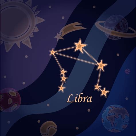 Premium Vector Doodle Constellation Of The Libra Symbol Of The Zodiac