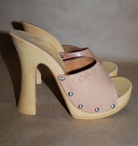 High Heels Candies Shoes Vintage 1970s Size 6 Tan Etsy Vintage