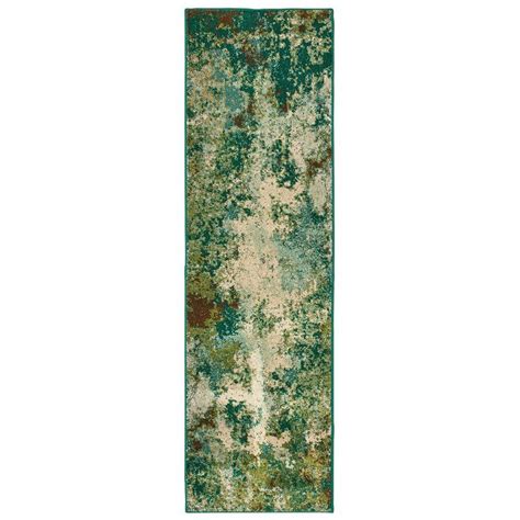 Hedberg Abstract Distressed Greenbeige Area Rug Green Area Rugs