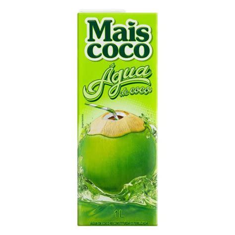 Água De Coco Esterilizada Mais Coco Caixa 1l Supermercado São Domingos