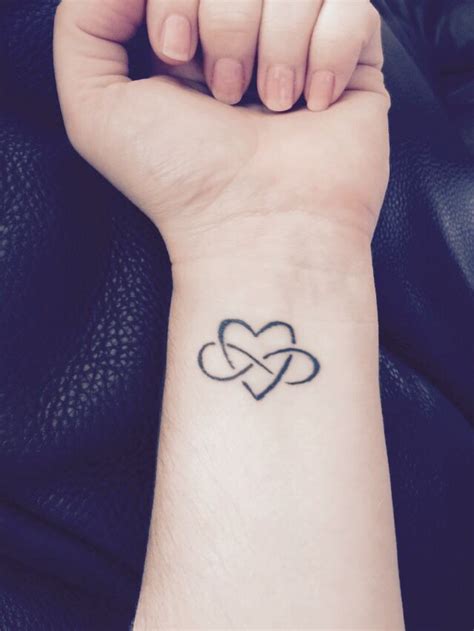 It is a great tattoo choice for people who are madly in love. Heart infinity wrist tattoo ️ | Wrist tattoos, Infinity ...