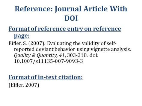 Writing In The Behavioral Sciences How To Reference A Journal Article