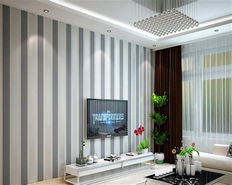 Beibehang Modern Simple Plain Stripes Vertical And Horizontal Wallpaper