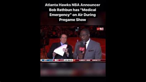 Hawks Announcer Bob Rathbun Has Medical Emergency On Air During Pregame Show Nba Atlanta Youtube