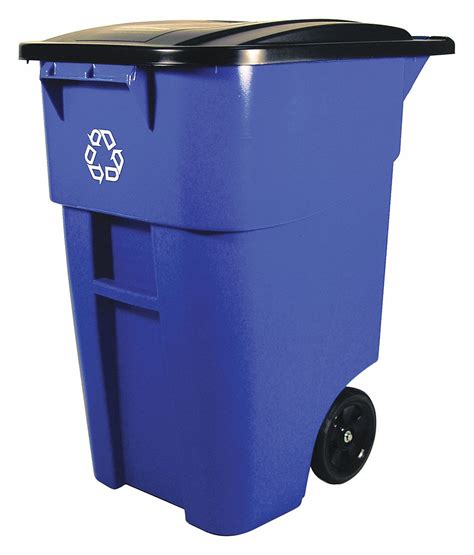 Rubbermaid commercial products 50 gal rectangular recycling rollout
