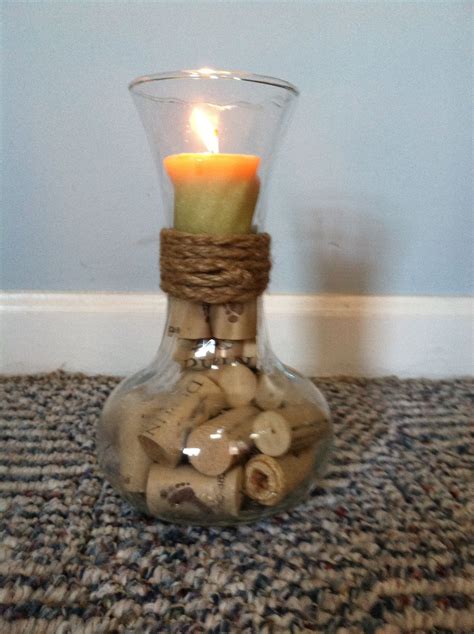 Wine Cork Candle Holder I Made Today Wine Cork Candle Cork Candle