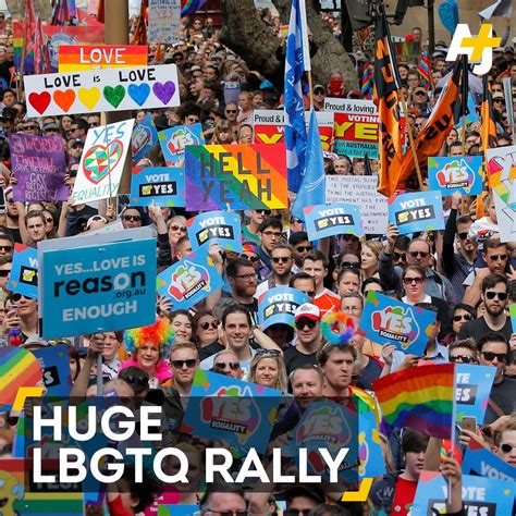 australia held its largest lgbtq rally before a national poll on legalizing same sex marriage