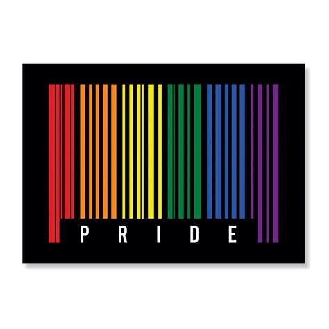 Lgbtq Pride Rainbow Barcode Pride Barcode Pride Print Etsy Uk