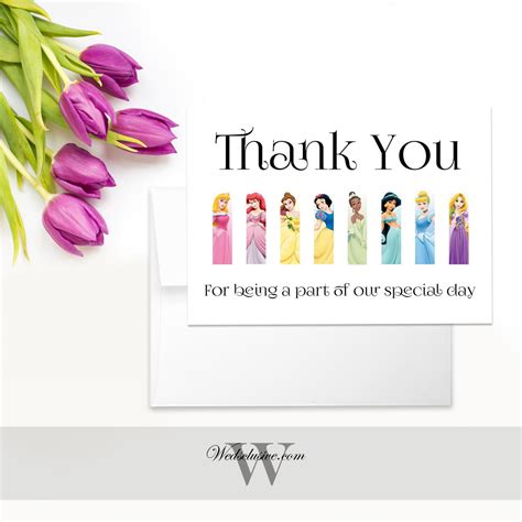 Disney Thank You Cards Wedding Thank You Notes Disney Etsy