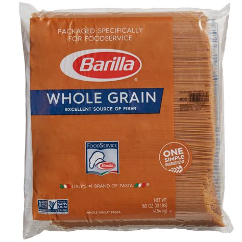 Barilla 10 Lb Whole Grain Spaghetti Pasta 2case