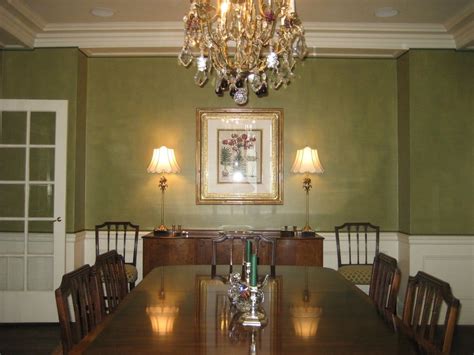 Textured Olive Green Adds Drama To A Classic Dining Room Yelp
