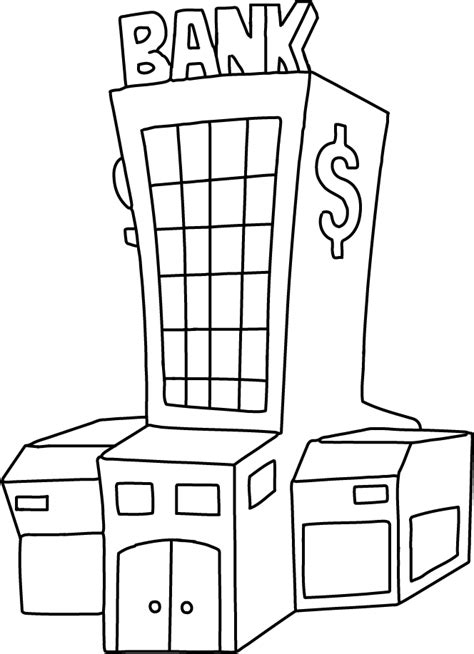 Bank Coloring Page Free Printable Coloring Pages For Kids