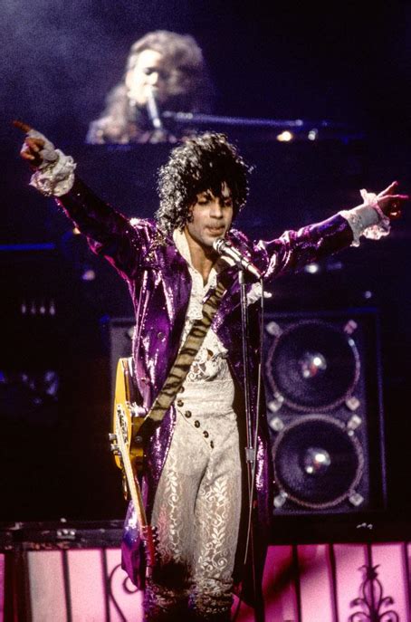 Prince On Stage Purple Rain Tour 1984 Oldschoolcool