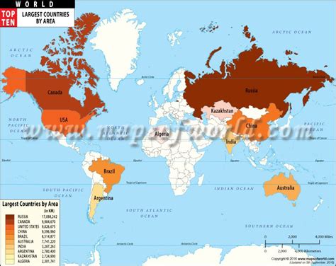 What Are The Largest Countries In The World By Area India World Map