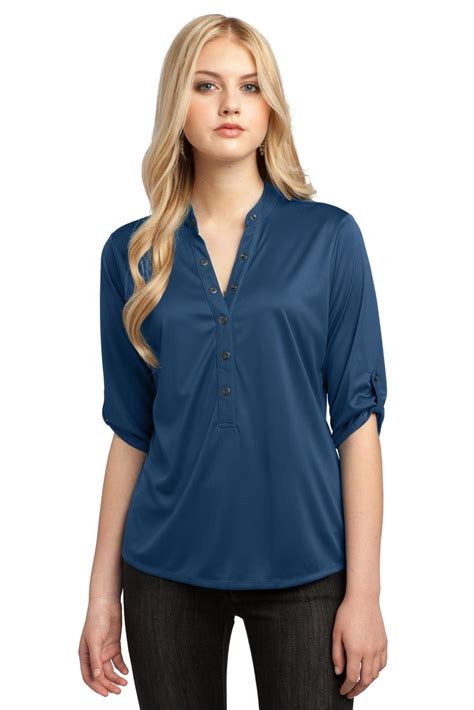 Ogio Embroidered Womens Crush Henley Womens Apparel Queensboro