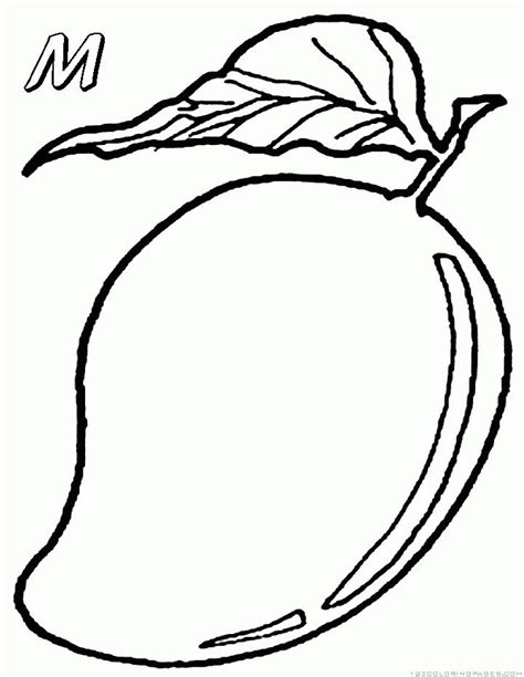worksheet of mango - Google Search | Fruit coloring pages, Fruits