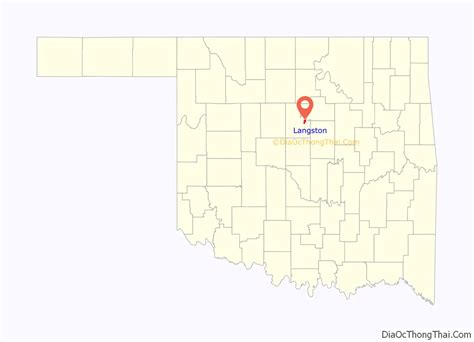 Map Of Langston Town Oklahoma