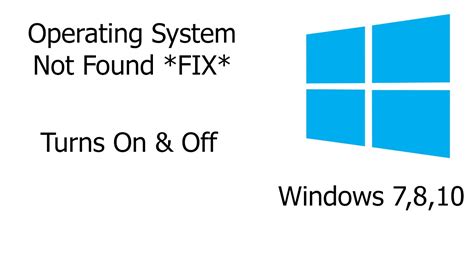 Operating System Wasnt Found Fix Windows 10 2020 Youtube
