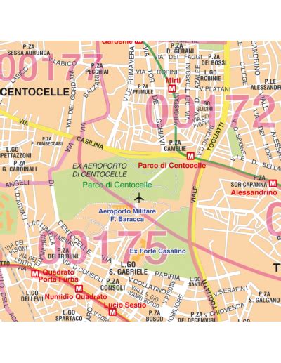 Mappa Dei Cap Di Roma Magnetica 120 X 120 Cm
