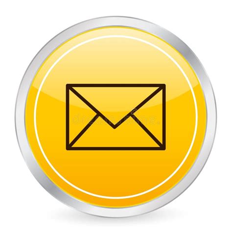 Mail Yellow Circle Icon Stock Vector Illustration Of Grey 5273834