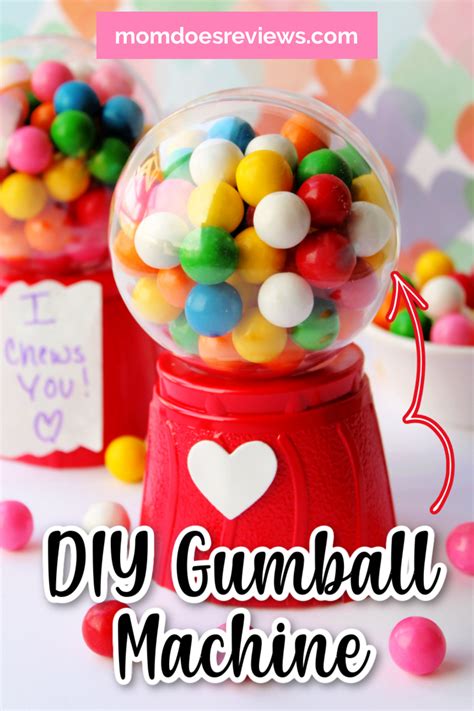 Diy Mini Gumball Machine Perfect For Valentines Day Mom Does Reviews