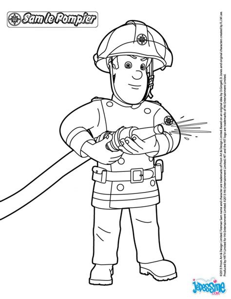 Coloriage Sam Le Pompier dessin gratuit à imprimer