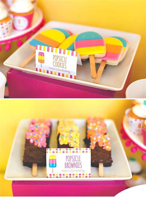 Bright And Modern Popsicle Pool Party 2nd Birthday Hostess With The