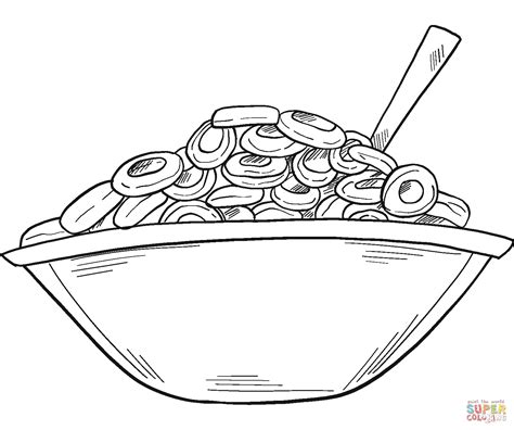 Cereal Bowl Coloring Page Cereal Bowls Coloring Pages Bear Coloring