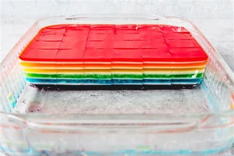 Layered Rainbow Jello Recipe Rainbow Jello Recipe Rainbow Jello