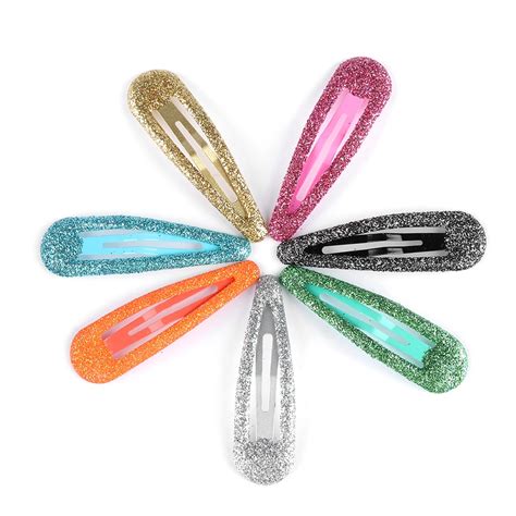 20pcs Glitter Hairpins Snap Hair Clip For Children Kids Hair Clip Pins