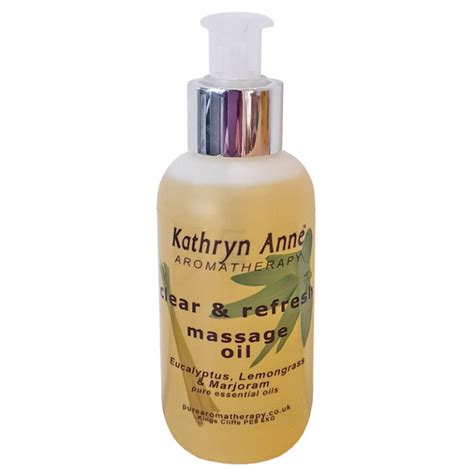 Clear And Refresh Massage Oil Pure Aromatherapy