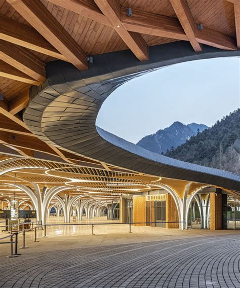 Jiuzhai Valley Visitor Center Is A Fluid Extension Of The Landscape