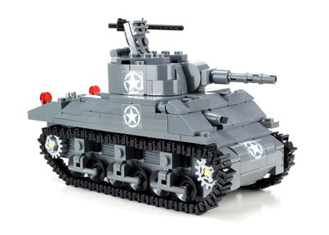 Custom Us Army M4 Sherman Tank Ww2 Complete Set Made W Real Lego® Bricks