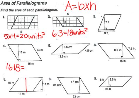 Circumference and area of circle. Miss Kahrimanis's Blog: Area of Parallelograms