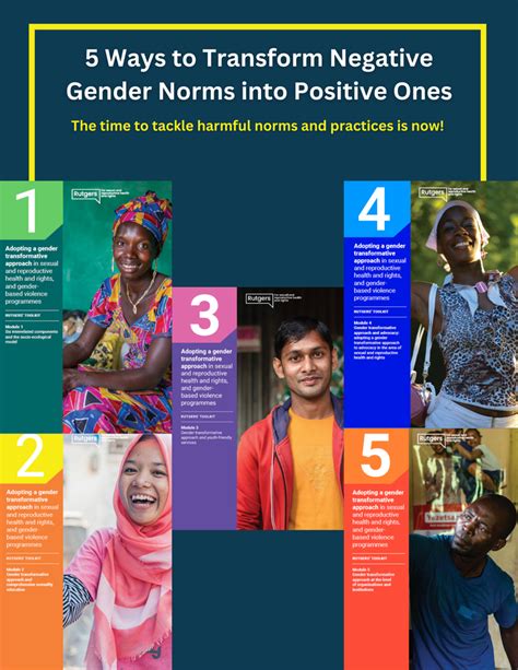 gender transformative approach toolkit 5 ways to transform negative gender norms into positive