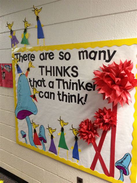 Dr Seuss Reading Bulletin Board Oh The Thinks You Can Think Wonder