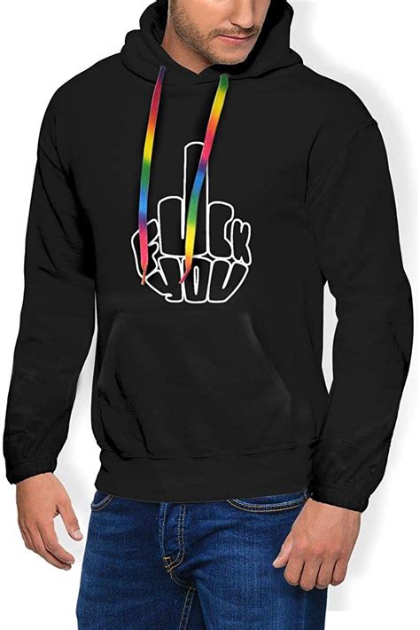 Hand Middle Finger Concept Fuck You Printed Hoodies For Men