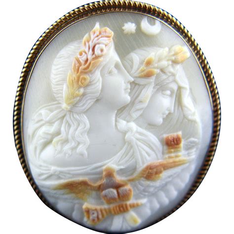 Extra Large Victorian Cameo of Day and Night | Cameo jewelry, Cameo, Beautiful cameo
