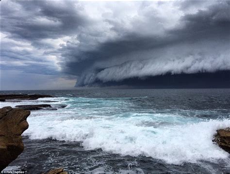 Sydney Weather Sees Shelf Cloud Roll Across The Sky Bringing Rain And