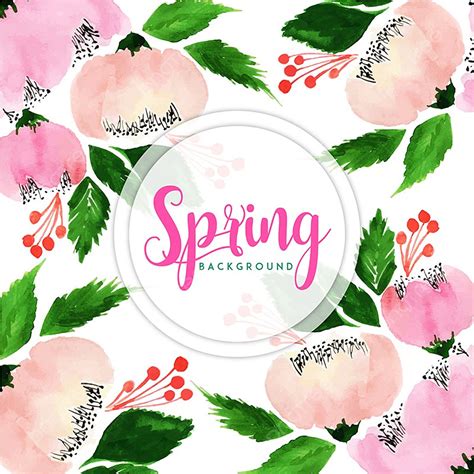 Spring Floral Watercolor Vector Hd Images Watercolor Spring Floral
